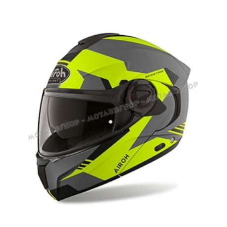 Casco modulare AIROH SPECKTRE CLEVER grigio giallo moto strada scooter