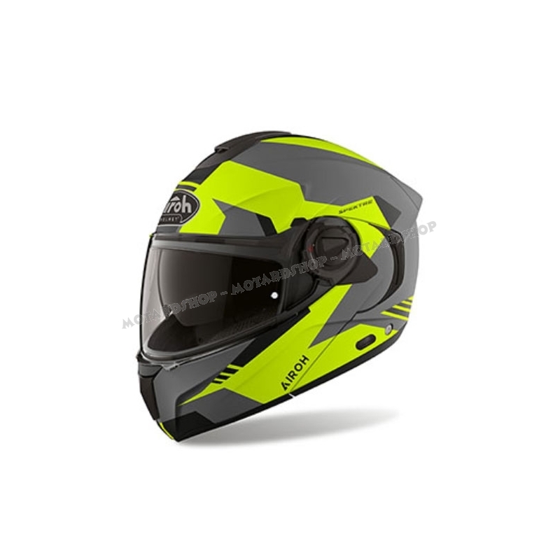 Casco modulare AIROH SPECKTRE CLEVER grigio giallo moto strada scooter