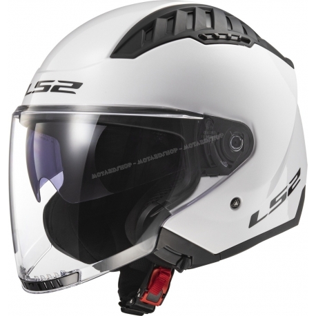 CASCO JET LS2 OF600 COPTER bianco lucido moto strada scooter