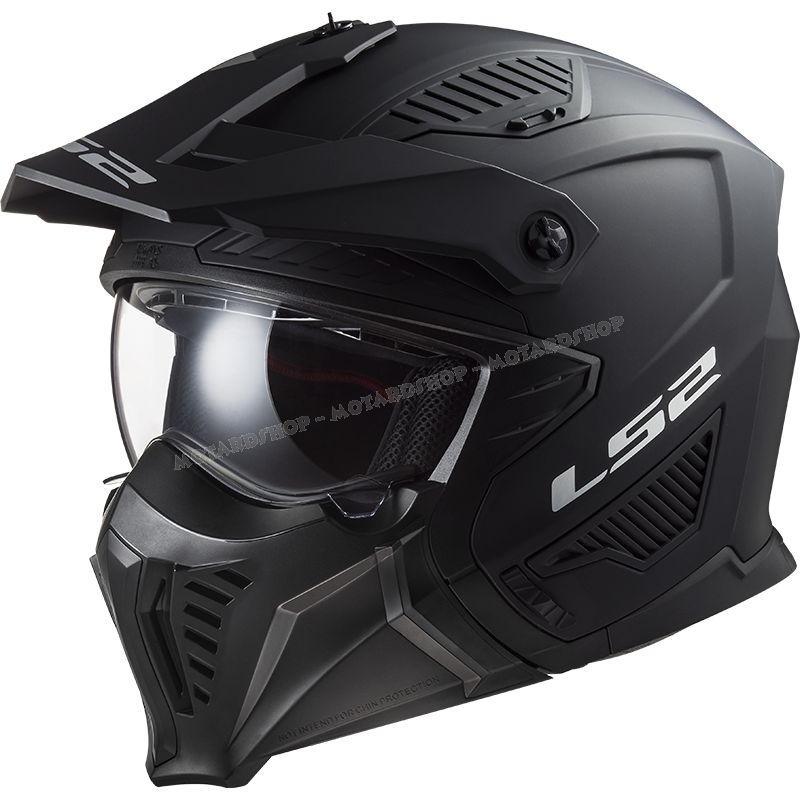 Casco LS2 OF606 DRIFTER NERO casco con mentoniera removibile moto scooter