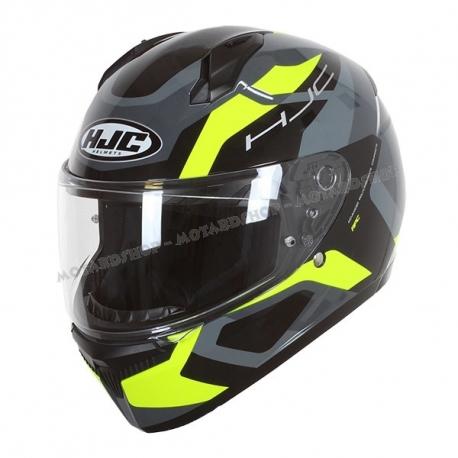 Casco integrale HJC C10 TINS grigio giallo fluo moto da strada scooter