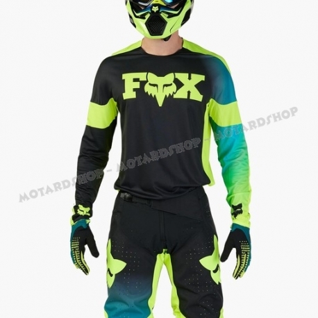 Completo motocross FOX 360 STREAK 2023 nero giallo enduro quad