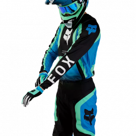 Completo motocross FOX 180 BALLAST 2024 nero e blu enduro quad