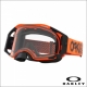 Maschera OAKLEY AIRBRAKE MX MOTO ORANGE B1B lente chiara motocross Enduro 