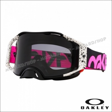 Maschera OAKLEY AIRBRAKE MX BLACK lente fume' motocross Enduro 