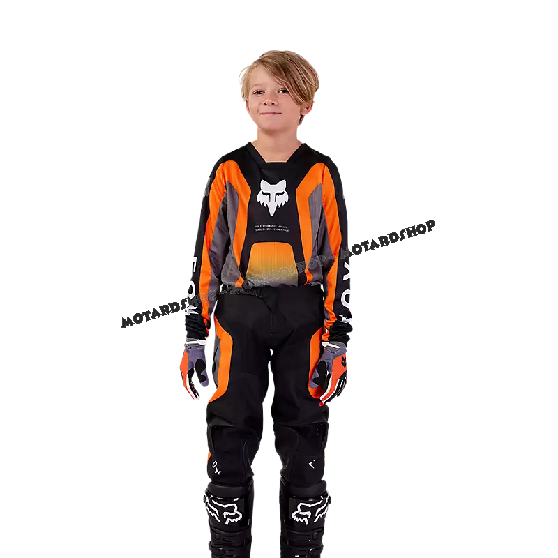 Completo motocross FOX 180 BALLAST BAMBINO 2024 grigio arancione