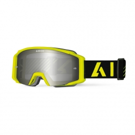 Maschera motocross AIROH BLAST XR1 giallo fluo lente specchiata enduro quad