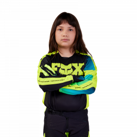 Completo motocross FOX 360 STREAK 2024 nero e giallo fluo bambino Enduro Quad