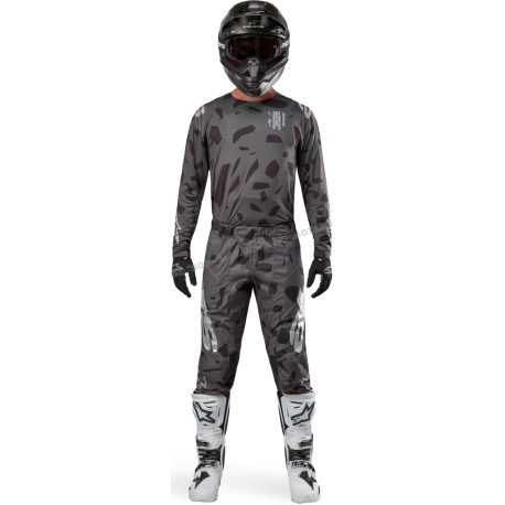 Completo motocross Alpinestars TECHSTAR GRAPHITE nero camo enduro Quad