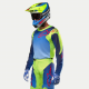 Completo Alpinestars RACER HOEN 2024 giallo fluo e blu motocross enduro Quad