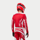 Completo motocross Alpinestars FLUID LURV rosso e bianco enduro Quad