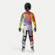 Completo motocross Alpinestars FLUID LUCENT 2024  bianco rosso e giallo fluo arancione enduro Quad