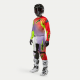 Completo motocross Alpinestars FLUID LUCENT 2024  bianco rosso e giallo fluo arancione enduro Quad