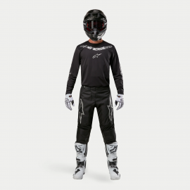 Completo motocross Alpinestars FLUID GRAPHITE nero 2024 enduro Quad