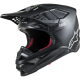 Casco ALPINESTARS SM-8 SOLID nero motocross quad enduro