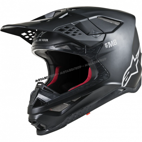 Casco ALPINESTARS SM-8 SOLID nero motocross quad enduro