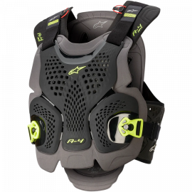 Pettorina Alpinestars A-4 MAX nera gialla Motocross Enduro Mtb