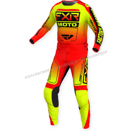 Completo FXR CLUTCH BAMBINO inferno giallo rosso motocross enduro quad