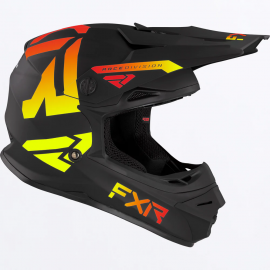 Casco BAMBINO FXR LEGION INITION nero e giallo motocross enduro quad