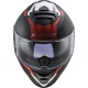 Casco Integrale LS2 FF800 STORM II NERV matt nero e rosso moto da strada scooter