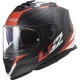 Casco Integrale LS2 FF800 STORM II NERV matt nero e rosso moto da strada scooter