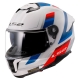 Casco Integrale LS2 FF808 STREAM II VINTAGE bianco blu rosso moto da strada scooter