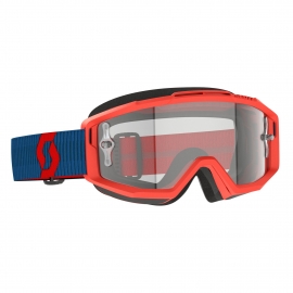 Maschera SCOTT SPLIT OTG blu e rosso neon per occhiali da vista motocross enduro dh