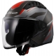 CASCO JET LS2 OF600 COPTER 2 DISTON grigio rosso moto strada scooter