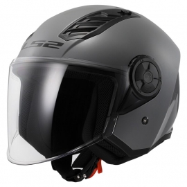 CASCO JET LS2 OF616 AIRFLOW 2 grigio nardo moto strada scooter