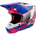 Casco ALPINESTARS SM-5 SAIL blu rosa bianco motocross quad enduro