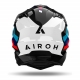 CASCO AIROH COMMANDER 2 DOOM bianco blu rosso moto enduro granturismo