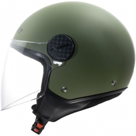 Casco jet LS2 OF558 Sphere LUX II verde militare Moto Scooter