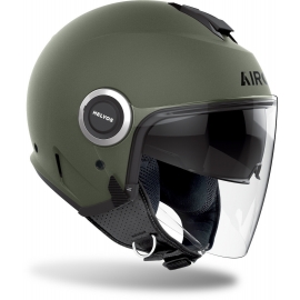 Casco AIROH HELYOS COLOR verde militare scooter vespa moto 