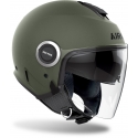 Casco AIROH HELYOS COLOR verde militare scooter vespa moto 