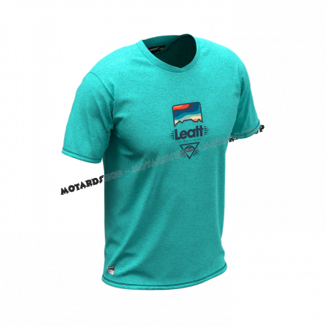 LEATT Maglia MTB ALLMTN 2.0 a manica corta leggera e traspirante per bambino turchese