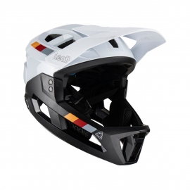 Leatt Casco MTB 2.0 ENDURO bambino bianco nero mentoniera rimovibile Mtb Enduro Freeride