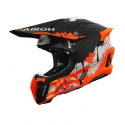 CASCO AIROH TWIST 3 DIRT nero arancione motocross, enduro quad