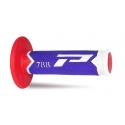 PROGRIP MANOPOLA 788 TRIPLA MESCOLA bianco blu rosso motocross enduro quad