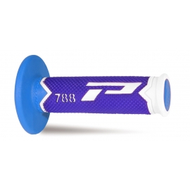 PROGRIP MANOPOLA 788 TRIPLA MESCOLA bianco blu azzurro motocross enduro quad