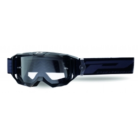  Maschera PROGRIP 3300 VISION nero lente trasparente motocross enduro mtb