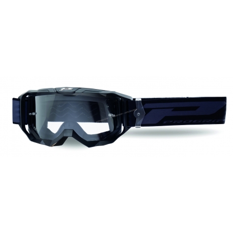  Maschera PROGRIP 3300 VISION nero lente trasparente motocross enduro mtb