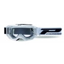  Maschera PROGRIP 3300 VISION bianca lente trasparente motocross enduro mtb