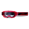  Maschera PROGRIP 3300 VISION rosso lente trasparente motocross enduro mtb