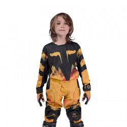 Completo motocross FOX 180 KAIROS BAMBINO 2026 mandarino e nero  enduro quad