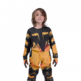 Completo motocross FOX 180 KAIROS BAMBINO 2026 mandarino e nero  enduro quad