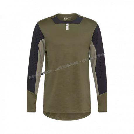 Maglia FOX DEFEND verde oliva maniche lunghe Dh ENDURO MTB