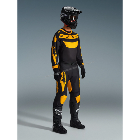 Completo motocross Alpinestars RACER RIWAY nero giallo enduro Quad