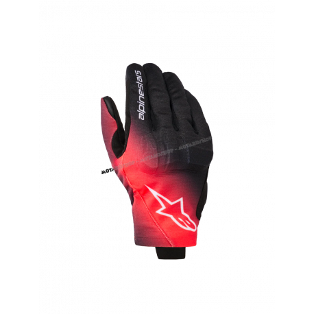 Guanto ALPINESTARS REEF V2 in tessuto nero rosso moto strada scooter