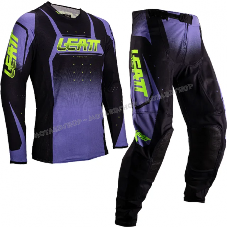 Completo motocross enduro LEATT MOTO 4.5 LITE V25 Argon viola e nero