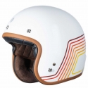 Casco ORIGINE PRIMO SUNRISE bianco rosso moto vintage 